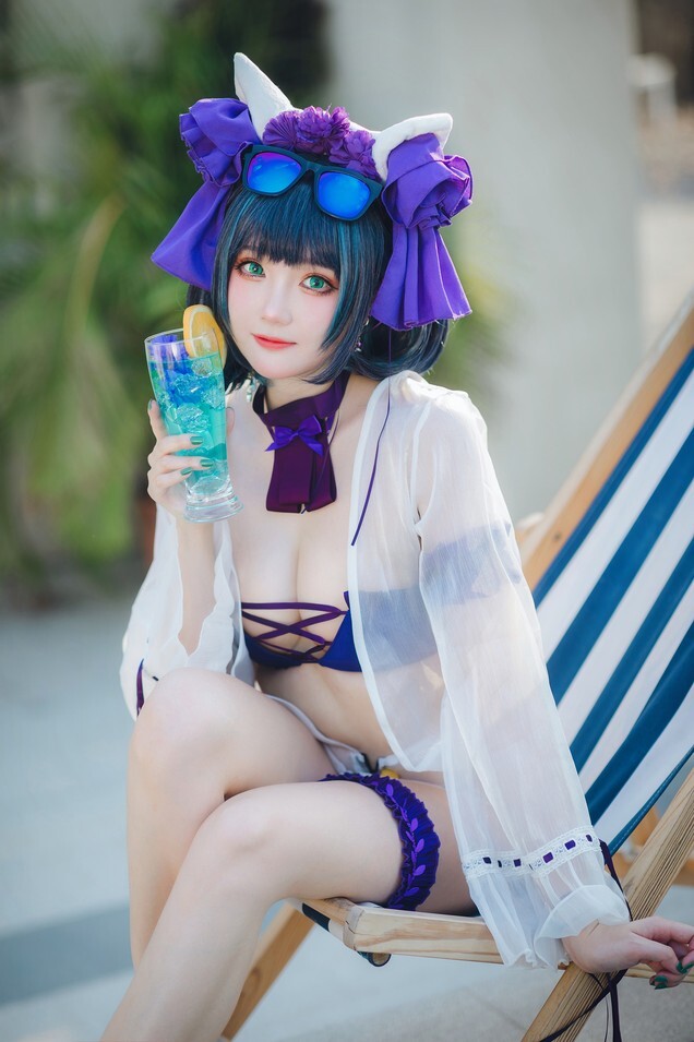 瓜希酱 - 柴郡泳装 [32P-103MB]