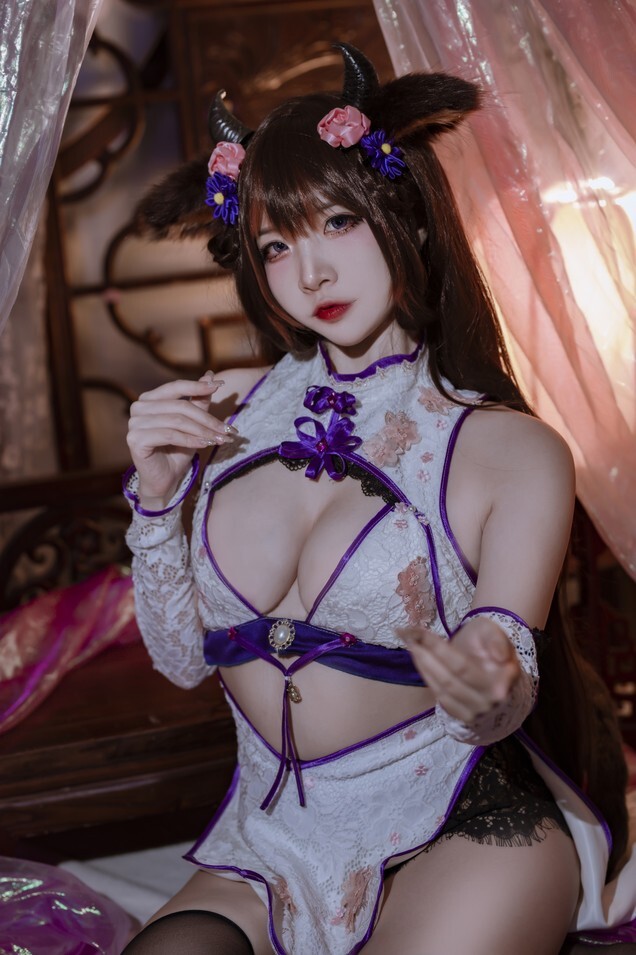 二佐Nisa - 碧蓝樫野旗袍 [24P-163MB]