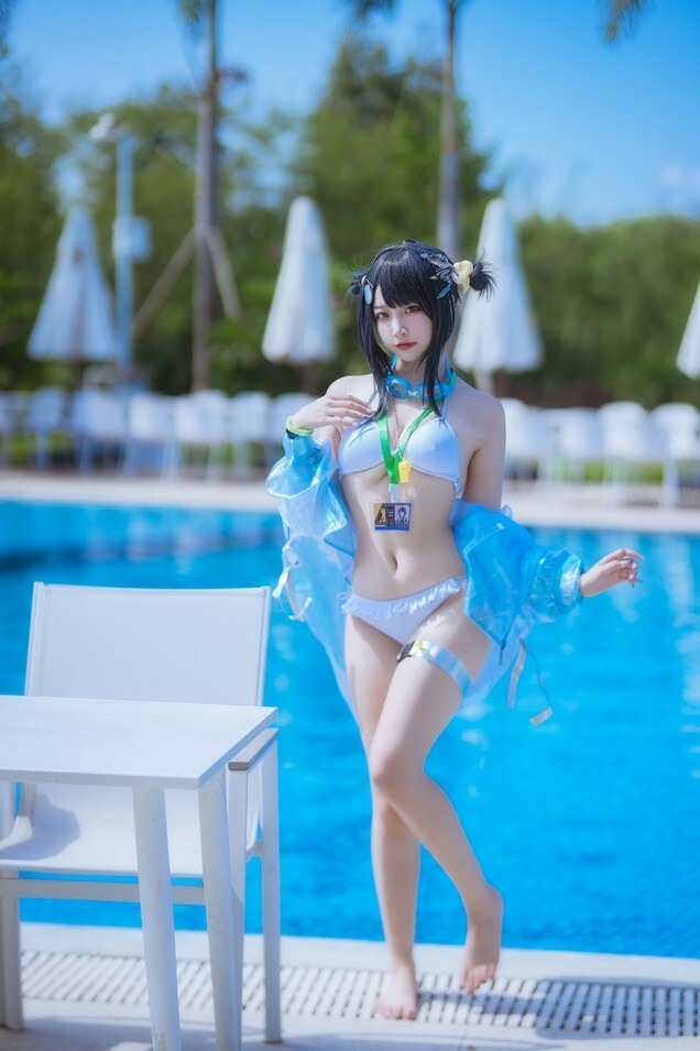 二佐Nisa - 泰拉夏日纪事 方舟羽毛笔泳装 [25P-349MB]