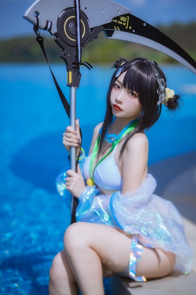 二佐Nisa - 泰拉夏日纪事 方舟羽毛笔泳装 [25P-349MB]