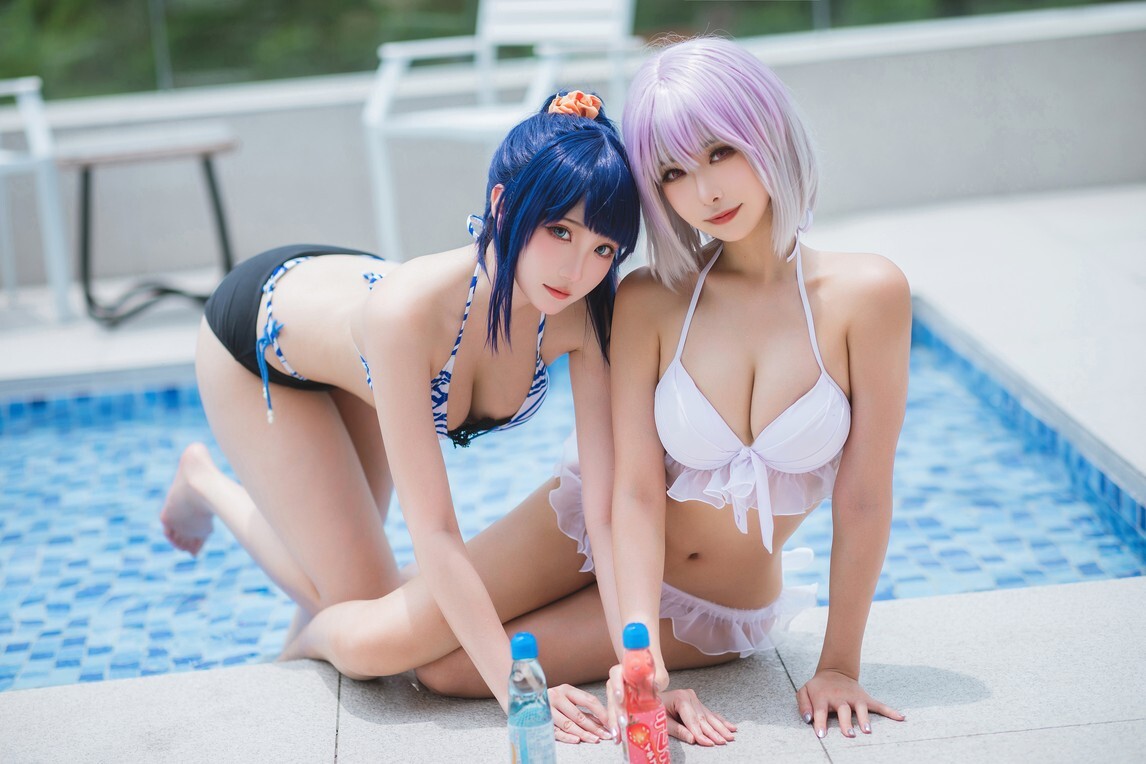 Momoko葵葵&amp;瓜希酱 - SSSS.GRIDMAN 宝多六花&amp;新条茜 泳装 [85P-472MB]