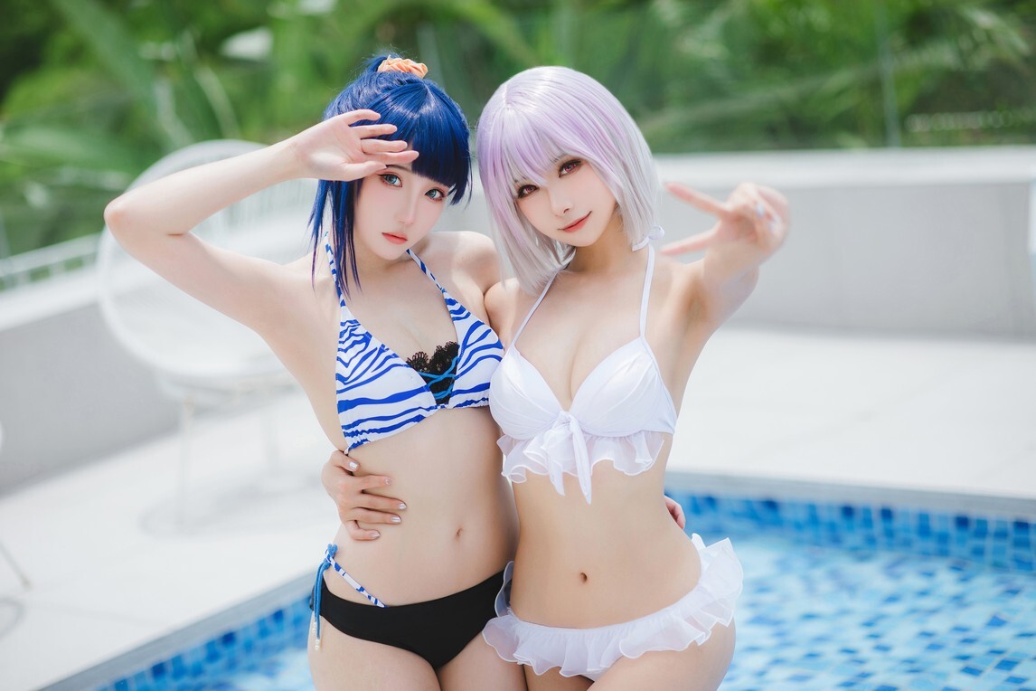 Momoko葵葵&amp;瓜希酱 - SSSS.GRIDMAN 宝多六花&amp;新条茜 泳装 [85P-472MB]