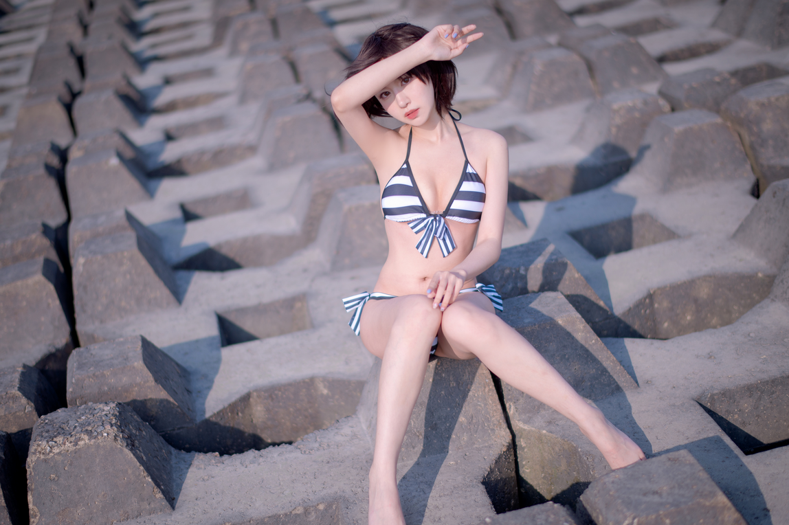 Shika小鹿鹿 - 加藤惠 泳装 [17P-114MB]