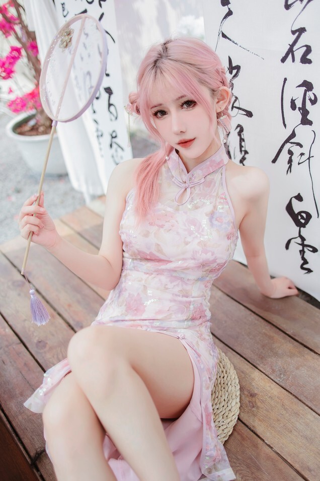 仙女月 - 粉色旗袍 [20P-292MB]