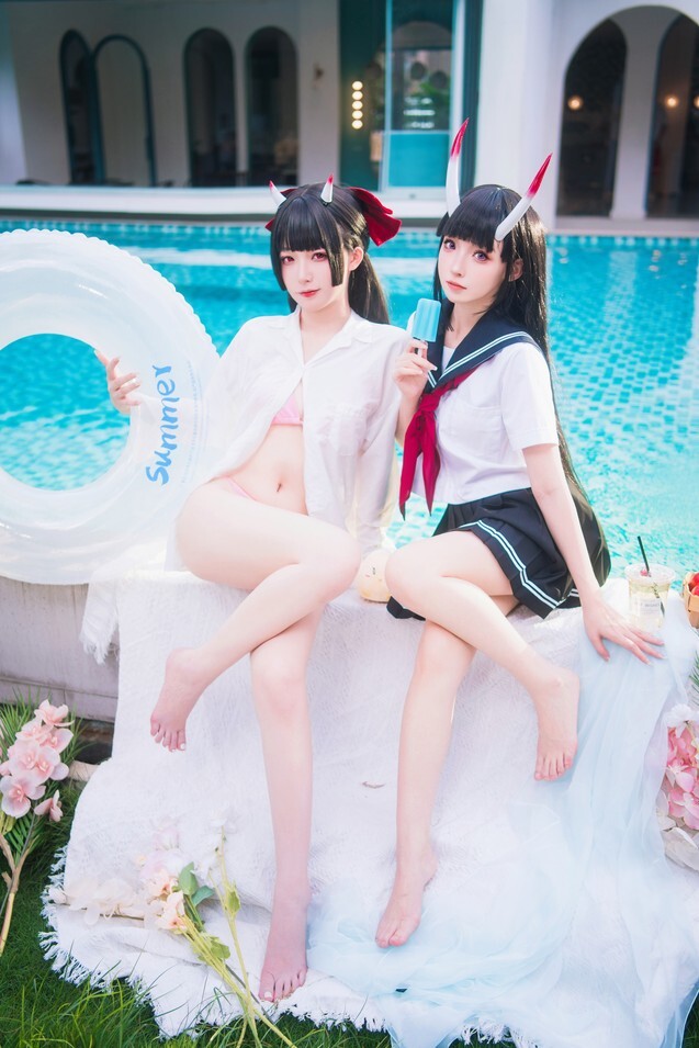 封疆疆v&amp;祖木子 - 能代x酒匂泳装 [86P-1.13GB]