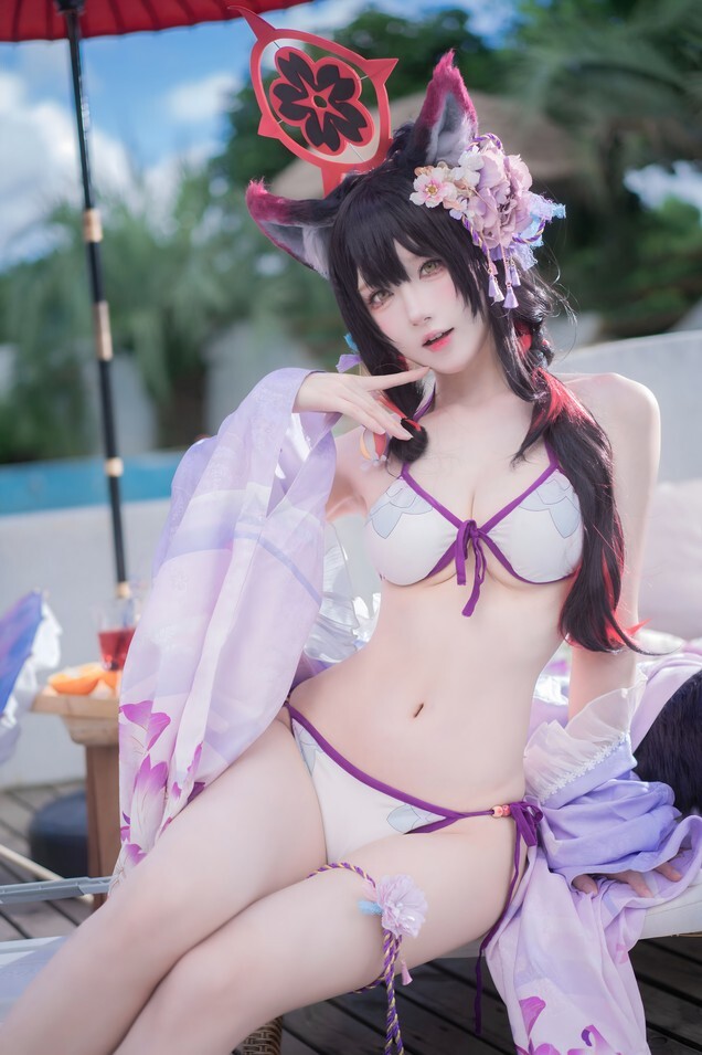 阿包也是兔娘 - 蔚蓝档案 狐坂若藻 水着 [32P-187MB]
