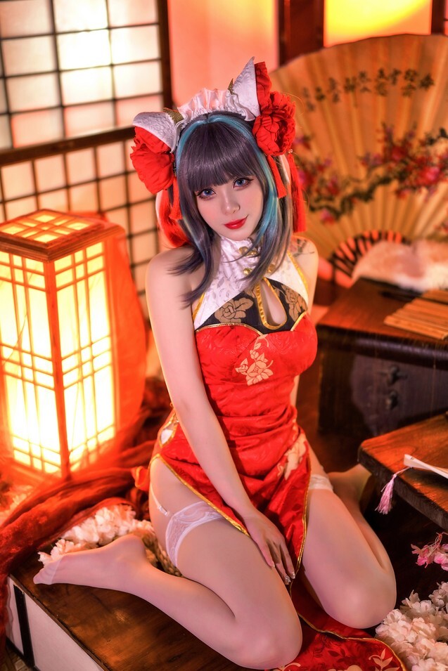 Zyra秋 - 碧蓝航线 柴郡 红旗袍 [20P-176MB]