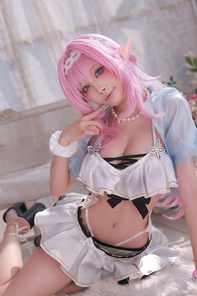 水淼Aqua - AUGUST TIER2： Elysia Swimsuit (Honkai Impact 3rd) 爱莉希雅 (崩坏3) [52P-70.5MB]