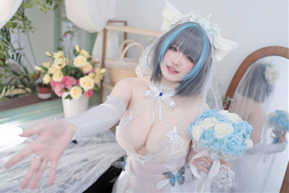 阿半今天很开心 – 碧蓝航线 柴郡婚纱花嫁 [130P4V-1.35GB]